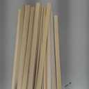 Split Wood Dowel Rods 12 Inch x 1/2 Inch Short Wooden Dowels, Pack of 50 Unfinished Fluted Molding Trim for DIY & Dowel Feature Wall, by Woodpeckers