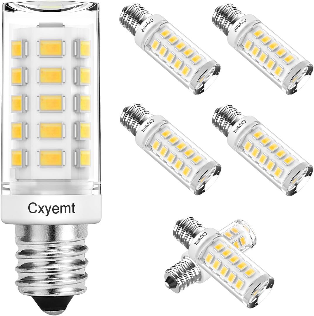 E12 LED Bulb 4W (Equivalent 40 Watt), T4 Candelabra Light Bulbs 4000K Natural White, 400LM, Non-Dimmable, Non Flicker, 360Beam Angle, AC120V E12 Light Bulbs for Chandelier Lighting, 6 Pack