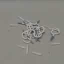 20 Pcs Ceiling Hooks for Hanging Plants - 2.9 inches Heavy Duty, Hanging Hooks for Christmas Lights, Cups, Decors - White Vinyl Coated Screw in Plant Hanger Hook Indoor and Outdoor