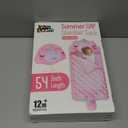 iPlay, iLearn Kid Sleeping Bag, Unicorn Slumber Sack, Toddler Girl Nap Mat, 2 in 1 Pink Animal Cushion Blanket, Happy Travel Sleepover Daycare Preschool Birthday Gift for 3 4 5 6 Year Old Child