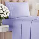 Twin Size 3 Piece Sheet Set - Comfy Breathable & Cooling Bed Sheets Set - Hotel Luxury Bedding for Women, Men, Kids, Teens, Boys & Girls - Deep Pockets, Ultra-Soft, Wrinkle Free - Oeko-Tex - Lavender