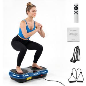 Vibration Plate Machine for Lymphatic Drainage,Loss Weight,Circulation,180W Tested Power Motor,Full-Body Workout Excercise Platform with Resistance Bands,Fitness Equipment