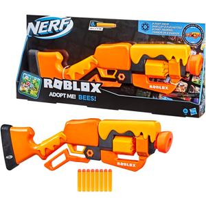 Nerf Roblox Adopt Me!: Bees! Lever Action Dart Blaster, Rotating 8-Dart Drum, 8 Elite Darts, Code to Unlock in-Game Virtual Item, Standard