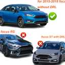 Headlights Assembly w/Bulb For 2015 2016 2017 2018 Ford Focus