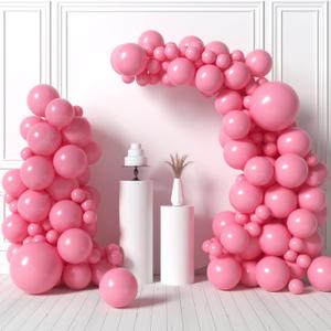 HOUSE OF PARTY Pastel Pink Balloons | Valentine's Day Balloons Garland Kit, 5/12/18 Inch | Balloon Arch for Birthday Party, Wedding & Valentines Day Decorations
