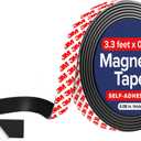 X-bet MAGNET Magnetic Tape Strip with Adhesive Backing - 1/2 Inch x 3.3 Feet - Magnetic Tape Roll for Craft and DIY Projects - Sticky Magnets for Refrigerator Whiteboard Dry Erase Board