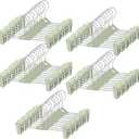 Northern Brothers Space Saving Pants Hangers with Clips, 50 Pack, Green, Plastic