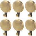 Jetec 6 Pcs Magnet Hooks Magnetic Wreath Hanger Wreath Holder for Fridge Refrigerator Metal Door Glass Door Surfaces Keys Kitchen Home Christmas Party Hanging Supplies Decoration(Gold,2.7 Inch) (Red)