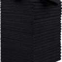 HOMEXCEL Black Microfiber Cleaning Cloth, 24 Pack Cleaning Towels for Kitchen, Lint Free, ScratchFree, Highly Absorbent, and Reusable Cleaning Rags for House, Window and Glass, Cars, 11.5 X11.5 inch