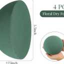 Boao 4 Pcs Half Ball Floral Foam Block 5.51 x 2.76 Inch Green Wet Dry Flower Foam Balls Large Flower Craft for Wedding Fresh and Artificial Flowers Plant Bouquet Arrangement DIY Craft