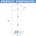 Podium Stand, Lecterns & Podiums, Acrylic Podium, Portable Podium Stand, Adjustable Angles with Metal Base, Podium for Classroom, Church, Weddings, Speech, 16" L x 12" W x 46" H, Clear