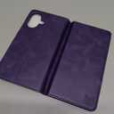SUANPOT Compatible with iPhone 16 6.1" Wallet case with RFID Blocking Credit Card Holder,Flip Book PU Leather Protective Cover Women Men for Apple 16 Phone case Purple