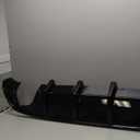 Rear Splitter, Automotive Rear Bumper Lip Aprons, Aerodynamic Impact Resistant Rear Lip Lower Bumper Diffuser Replacement for 392 20172018(Glossy Black)