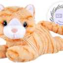 SuzziPals Heatable & Coolable Orange Cat Stuffed Animals, Cute Microwavable Heating Pad Plushies for Soothing & Relaxation, Stuffed Cat Plush Toys, Orange Cat Plushie Toys Gifts