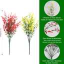 3-in-1 Artificial Lavenders Vase Set Fake Lavenders (2 Red&2 Yellow) with 14oz Nano Mineral Crystal Beads Hollow Vase for Smells Absorbing, Odor Control for Home Office Porch