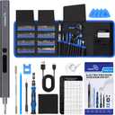 STREBITO Mini Electric Screwdriver, 144-Piece Electric Precision Screwdriver Set Small Power Screwdriver Cordless Rechargeable, Electronic Repair Tool Kit for PC, Computer, Laptop, Phone, RC Drone (Blue)