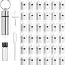 Tandefio 20 Set Holy Water Oil Bottles Anointing Catholic Christian Holy Water Clear Oil Bottles with Eyedropper Anointing Container Keychain Cross Pendant Empty Glass Vial Precision Dropper