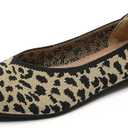Semwiss Women's Ballet Flats Comfortable Casual Dressy Shoes, Work Flats Office Shoes Pointed Toe Leopard Flats. (Size 38)