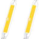 Lxcom Lighting R7s LED Bulb 118mm 20W Double Ended LED Bulbs 120V J Type R7s Floodlight 150W Halogen Bulb Replacement Daylight White 6500K Landscape Lights,2 Pack