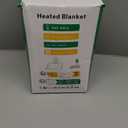 Heated Blanket Electric Throw, Soft Flannel Heating Blanket with 8 Hours Auto Off 10 Fast Heating Levels Machine Washable Sherpa Heated Blanket with Overheating Protection