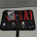 Glass Cutting Tool Set Kit, Wheeled Glass Tile Nippers Glass Running Pliers Breaking Pliers Oil Feed Glass Cutter Set with Leather Zipper Bag for Stained Glass, Tiles, Mosaic, Mirrors,Bottle, Fusing