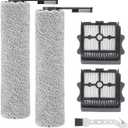 Brush Roller and Filter for Tineco Floor One S5 Combo Cordless Wet and Dry Vacuum Cleaner Replacement Parts, 2 Brush Roller + 2 Filters + 1 Cleaning Brush (Grey)