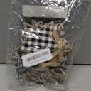 12 Christmas Burlap Tree Hanging Ornaments Buffalo Check Plaid Stitching Tree Ornament Deer Snowman Snowflake Star Shaped Hanging Ornaments for Xmas Holiday Party Decorations (White and Black)