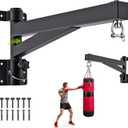 BeneLabel Punching Bag Hanger for Heavy Bag Beam Mount Hardware 360 Rotation Boxing Bag Ceiling Mount I-Beam Heavy Bag Hanger Beam Mount Hooks for Hanging Heavy Punching Bags
