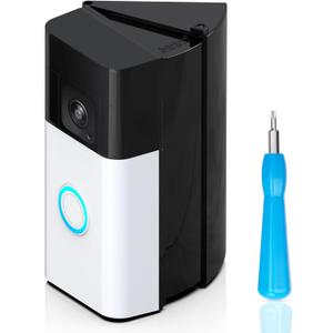 Video Doorbell Camera Mount Compatible with Battery Doorbell Pro, Adjustable 30 to 55 Degree Doorbell Angle Wedge Bracket for Renter, Apartments, Home, with Screwdriver Replacement