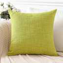 OTOSTAR Linen Throw Pillow Cover Set of 1 Decorative Square Pillowcases Cushion Covers 16x16 Inch for Home Decor Sofa Bedroom Car 40 x 40CM Sage Green
