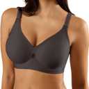 Padded Wireless Bras for Women - Wireless Bra Bralettes for Women with Support Padded Bralette (Black, S)
