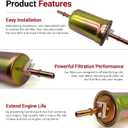 Fuel Filter FG-1114 Compatible with Ford E-150 E-250 E-350 E-450 2000-2008 Crown Victoria 1998-2011 Replacement for Mercury Lincoln Town Car, Replaces FG986B