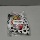 3 Pcs Dalmatian Small Dog Costume Set Cute Dalmatian Dog Poncho Headband and Red Collar with Bell Animal Print Cosplay Costumes Soft Coat for Pet Daily Holiday Dress up Accessories