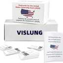 US Civic Test Flash Card 2026 - English & Spanish, Tarjetas de ciudadania 2026 inglés y español 128 preguntas, US Citizenship Flash Card Bilingual Naturalization Study Guide Combo Set