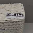 Coeusy Wicker Trash Can with Lid and Liner,Boho Decotative Small Bathroom Trash Cans,Waterproof Slim Waste Basket for Bedroom,Home Office,3 Gallon Cream White