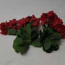 Mumiko 2PCS 18'' Artificial Geraniums Silk Flowers Plants Home Outdoor Decor Garden Ruby Red