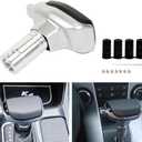 Gear Shift Knob, Shifter Knob Fit for Most Manual Automatic Cars Truck SUV M8 M10 M12 (Black Leather)