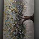Tree of Life Wall Art Canvas Print Abstract Textured Framed Modern Landscape Artwork, Large Home Decor for Living Room Bedroom Bathroom Office Decoration 20"x40"