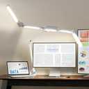 Neatfi Pro LED Desk Lamp | 3,000 Lumens | Dimmable | 360 SMD LEDs, 30W, CRI 95 | Adjustable Light Modes | Task Lamp for Home Office, Study, Workstation (White, 44-Inch, CCT with Clamp)
