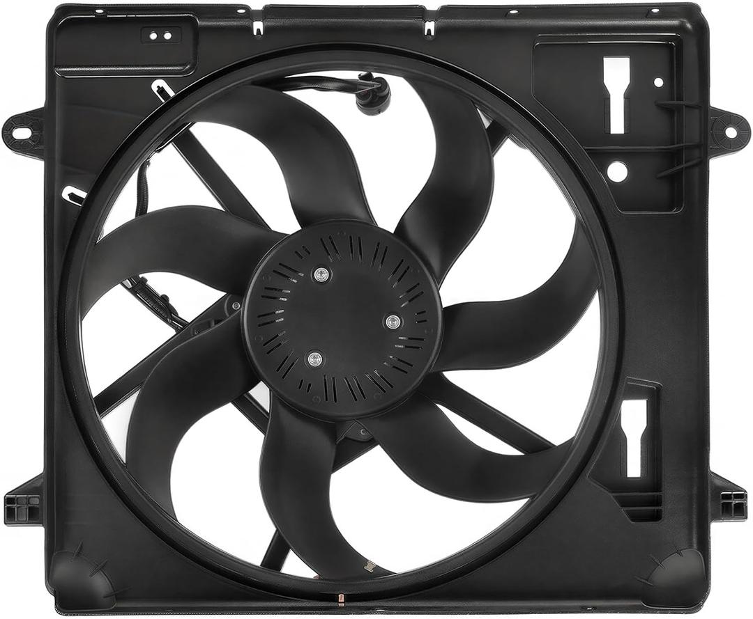 621-601 Cooling Radiator Fan Assembly Fits for 2012-2017 Jeep Wrangler V6 3.6L for 2018-2018 Jeep Wrangler JK V6 3.6L Replaces OE 621601 76366 624080