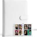 A5 Binder-Kpop Trading Photocard Binder,6 Ring Cards Collector Album With 240 Card Slots, 30 Double-Sided Photocard Sleeves, Pu Leather Album Cover for Organizing Game Cards & K-pop Merch