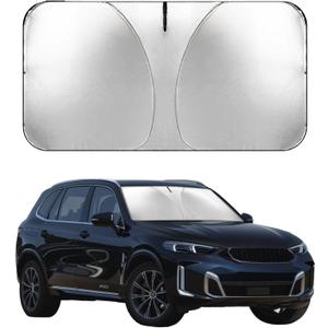 Windshield Sun Shade/car Windshield Sun Shade/car Sun Shade，Thickened, Solid, Strong Support Without Sagging，Suitable for Vehicle Models Such as sedans and SUV，Foldable, Storage Bag (Large)