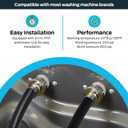 Eastman Washing Machine Drain Hose, 3/4 Inch FHT Connection, 5 Foot Black Rubber, 60323N