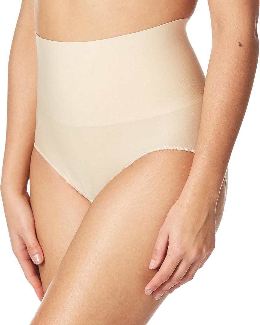 Maidenform womens Tame Your Tummy Shaping Lace With Cool Comfort Dm0051 Shapewear Briefs, Transparent, Large US