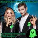 2 x Geyoga 4 Pcs Halloween Badge Reel Glitter Sport Ghost Glow in The Dark Retractable ID Badge Holder with Alligator Clip Horror Spooky Name Tag Holder Gifts for Sports Lovers Nurse Medical Teacher