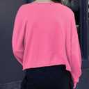 Ugerlov Women's Lightweight Cashmere Fall Sweater Long Sleeve Crewneck Knit Pullover Tops Casual Outfit Fashion 2024 (Pink)