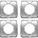SGP-400 4 Pack Replacement Ultimate Chrome Drip Pan Square 7.75" x 7.75" Gas Range Drip Pan Replaces 786333 PS11744751 WP786333 AP6011553 Professional Grade Heavy-Duty Heat Reflection