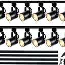 LED Track Lighting Kit GU10 3000K 12 Lights Black
Dimmable LED Spotlight 10W Replaceable Bulbs 13.12ft H Type Track Rail Adjustable Angle Complete Lighting System