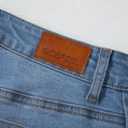 Sidefeel Women's Wide Leg Jeans High Waisted Stretchy Raw Hem Zimbaplatinum Denim Pants, Size 6
