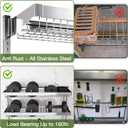 Over The Sink Dish Drying Rack, Extra Large Capacity Dish Drainer, 3 Tier, 25.5"-35.5" W x 11.9" L x 31.5" H